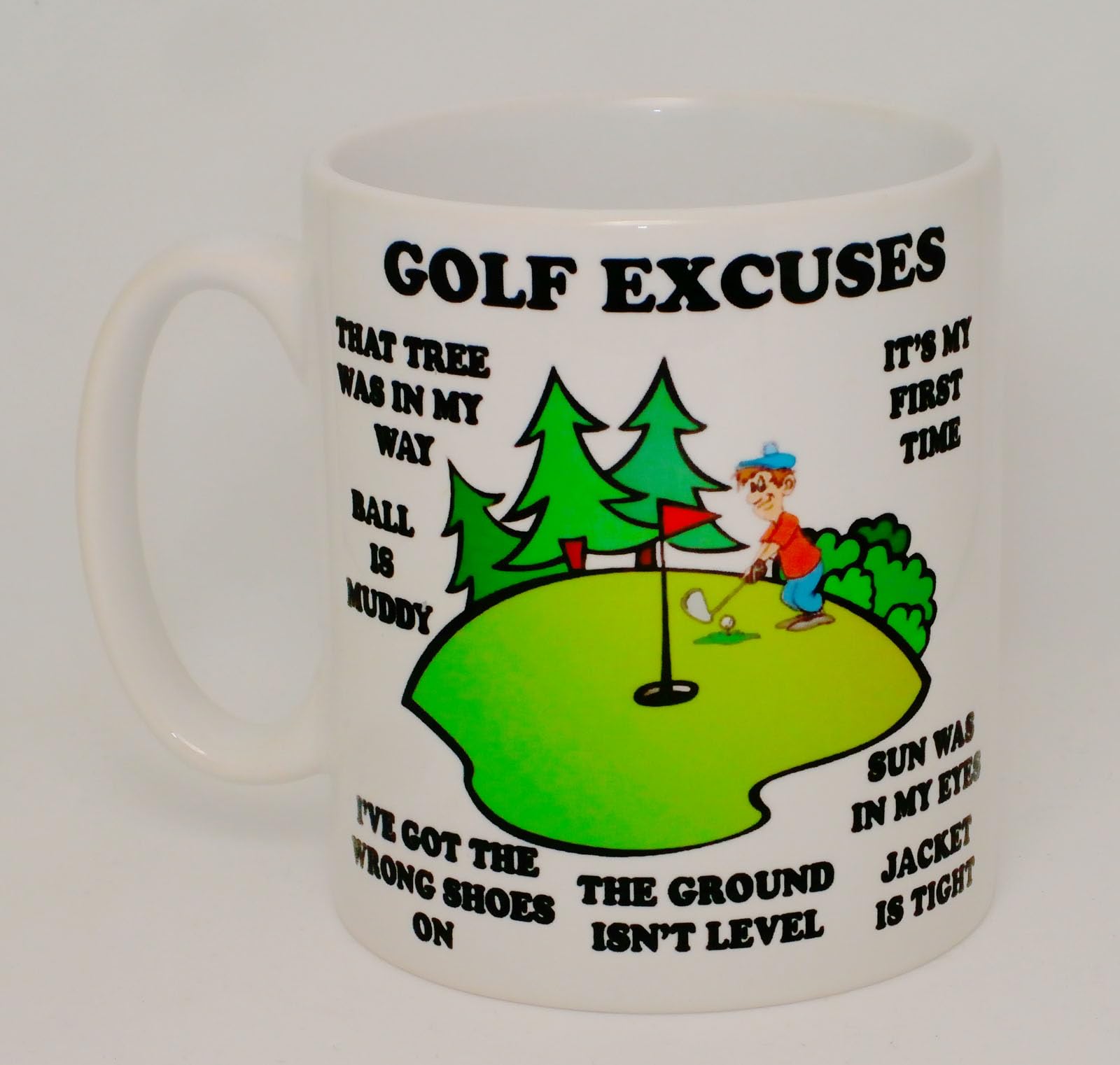 Golf Excuses Ceramic Mug Great Funny Novelty Gift