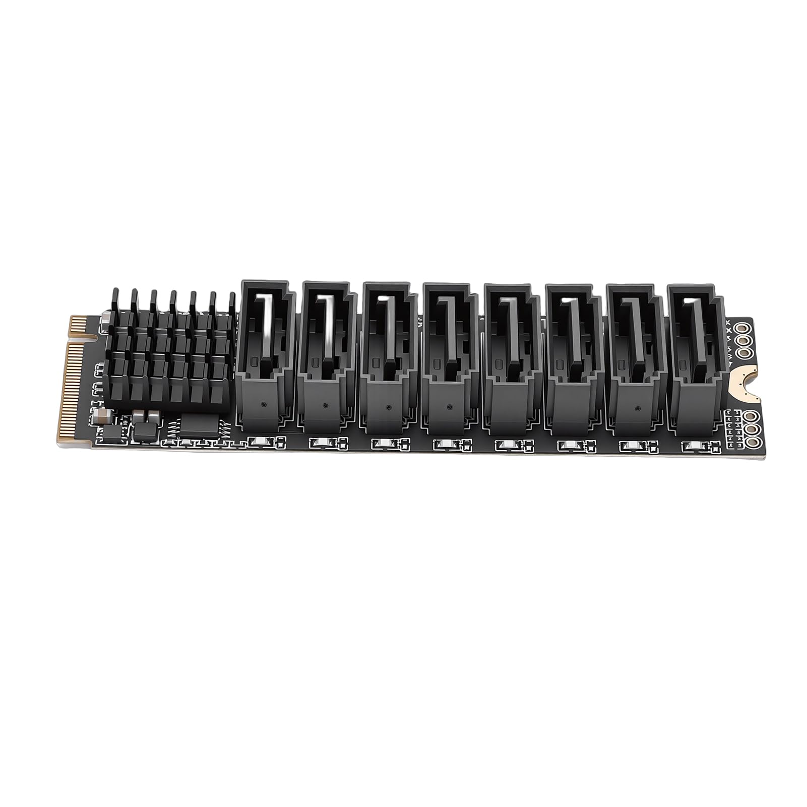 Generic Carte D'extension PCIe M.2 Key vers 8 Ports Serial ATA pour des Performances à Haute Vitesse pour Les Serveurs Domestiques et Les Serveurs Multimédias