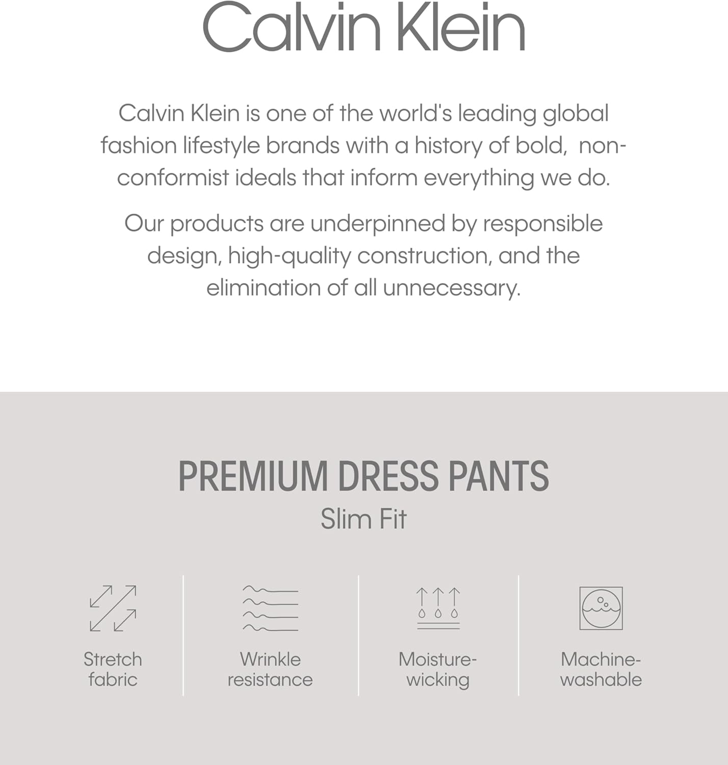 Calvin Klein Men's Slim Fit Dress Pants - Image 4