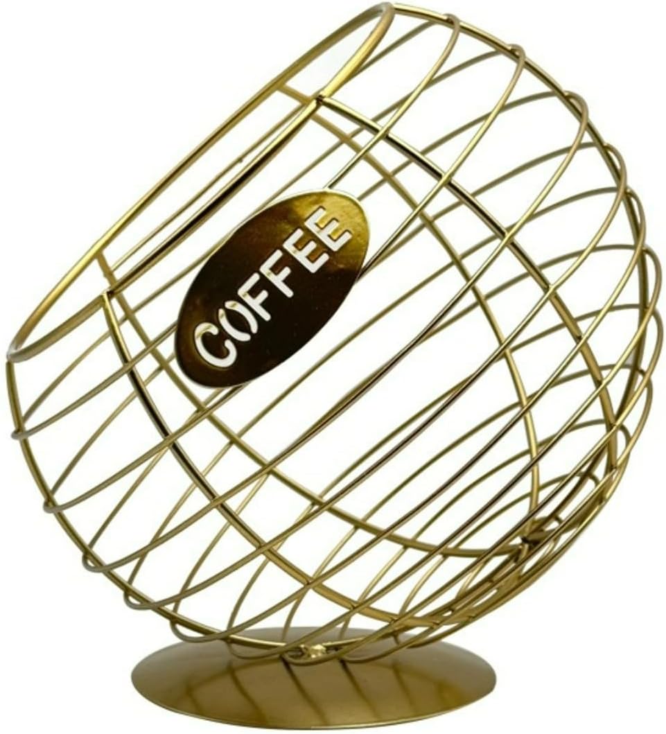 Slanted coffee capsules, wrought iron storage basket, desktop ornament, irregular melon and fruit basket