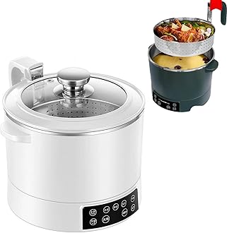 Low Sugar Rice Cooker,with Low Carb Rice Steamer Basket,3L Lifting Sugar Removal Rice Cooker,110V Electric Rice Cooker with Fast Heating Speed,5 Speed Adjustable,Touch Control for Family Use (White)