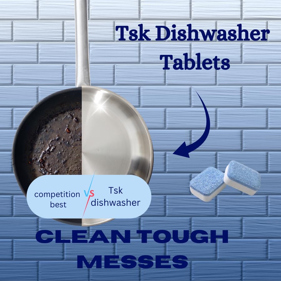 Image of Dishwasher Cleaner Tablets - 30 Count | Lemon Fresh Scent | Deep Cleaning Removes Grease, Stains, Odors & Limescale | Eco-Friendly, Biodegradable & Safe for All Dishwashers