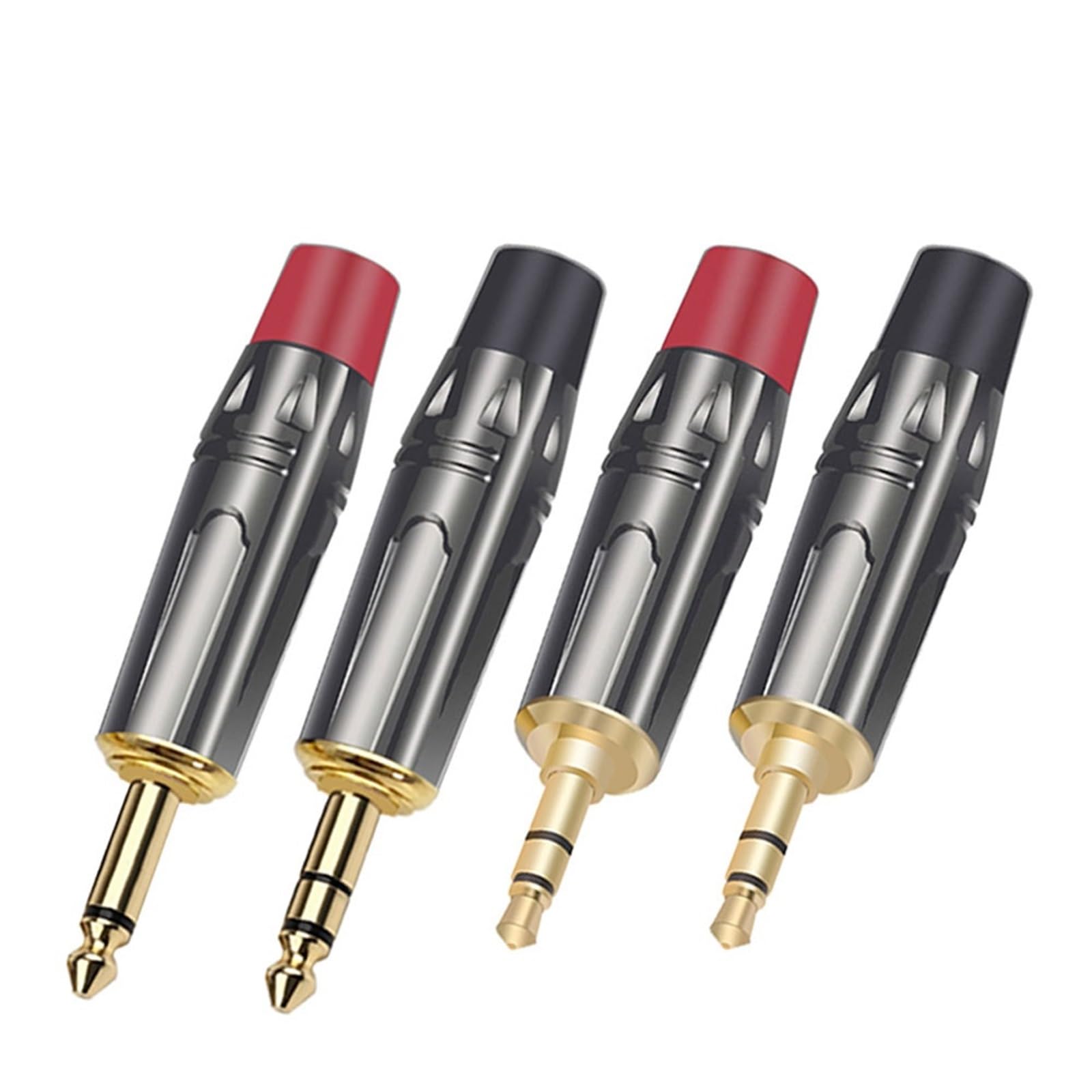 Connettore per cuffie jack da 3,5 mm, connettori per cavo maschio, convertitore audio mono a 3 poli per riparazione cuffie, amplificatore microfono, 2 pezzi (TC194)