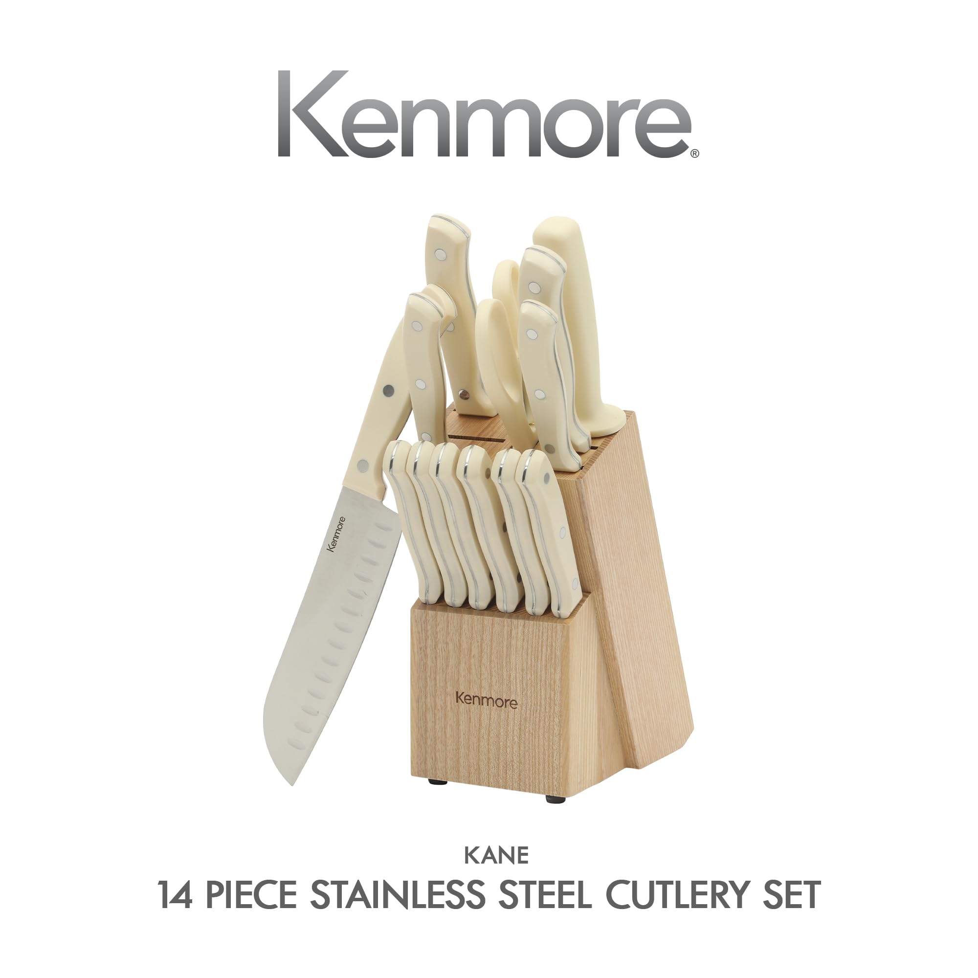 Amazon.com: Kenmore Kane 14-Piece Stainless Steel Kitchen Knife
