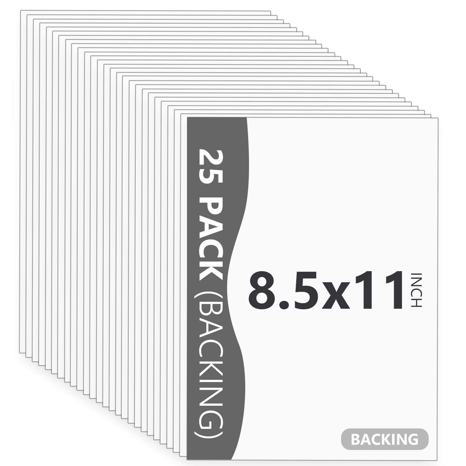 Amazon.com: Somime 25 Pack Backing Boards Only - 8.5x11 Uncut White ...