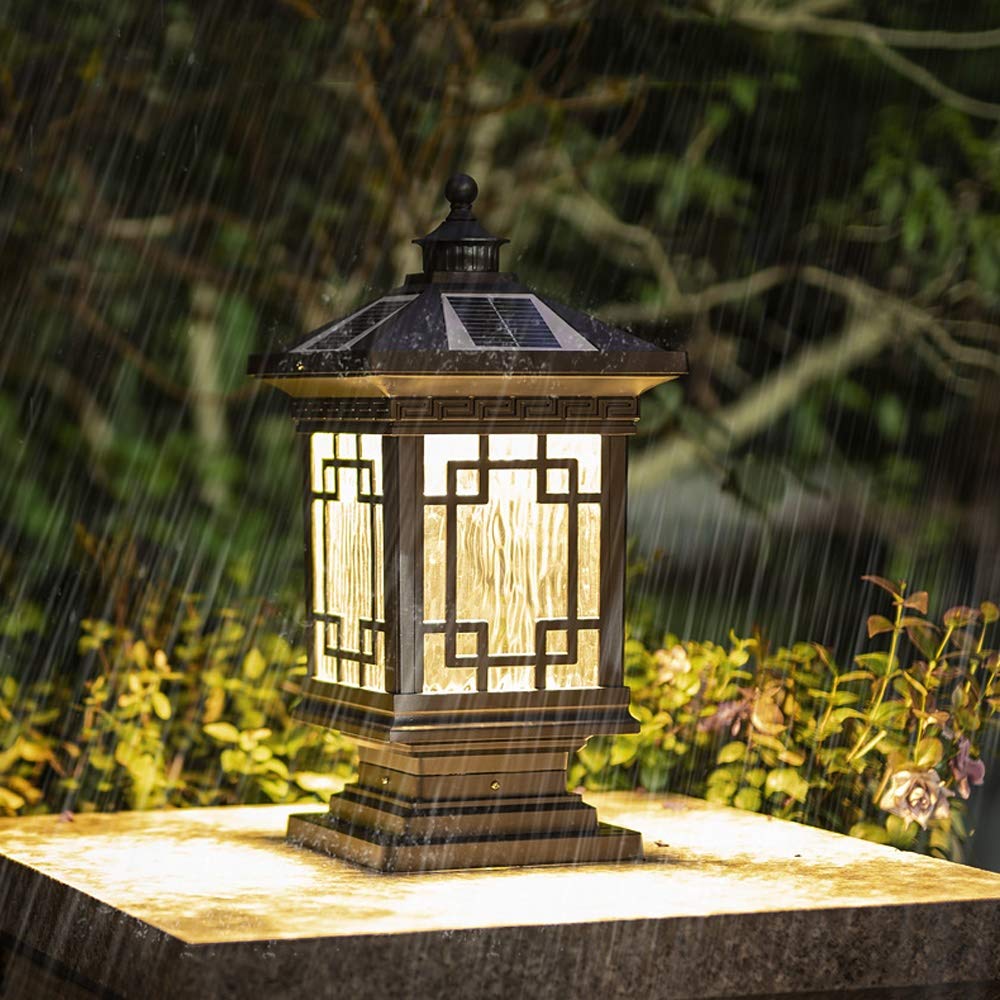 Éclairage de jardin solaire lanterne de terrasse en verre Victoria chic