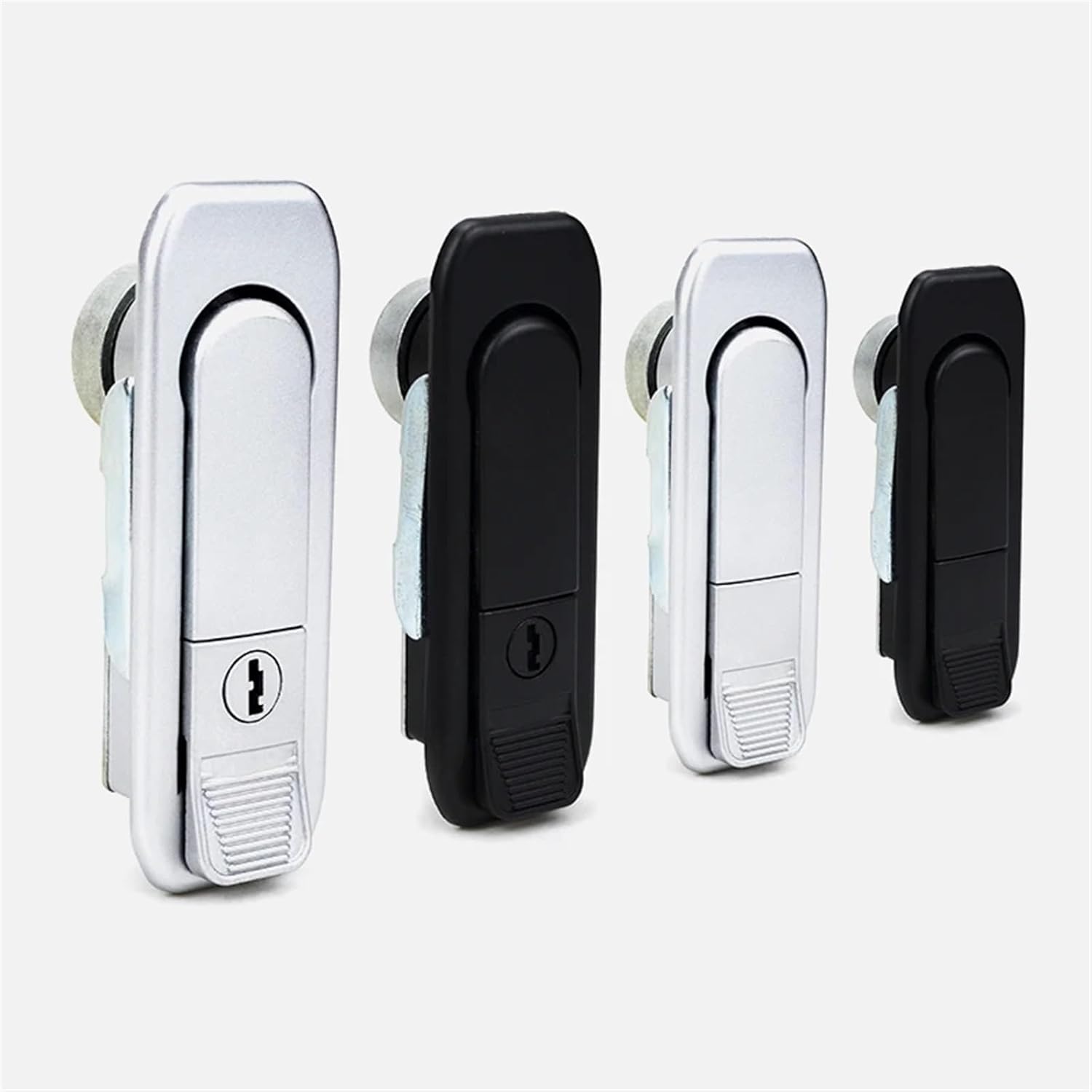 MS738 Push to Open Latch Button Lock Electric Box Plane Switch Cinet Door Fire Hydrant Handle 1Pcs(Matte,No Key)