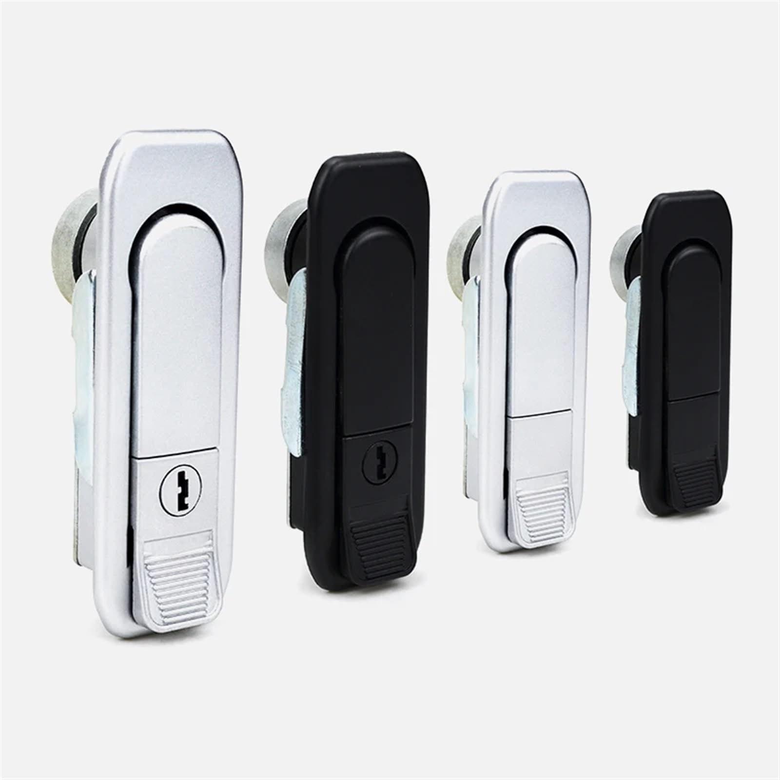 WPOIYHGBY MS738 Push to Open Latch Button Lock Electric Box Plane Switch Cinet Door Fire Hydrant Handle 1Pcs(Matte,With key)