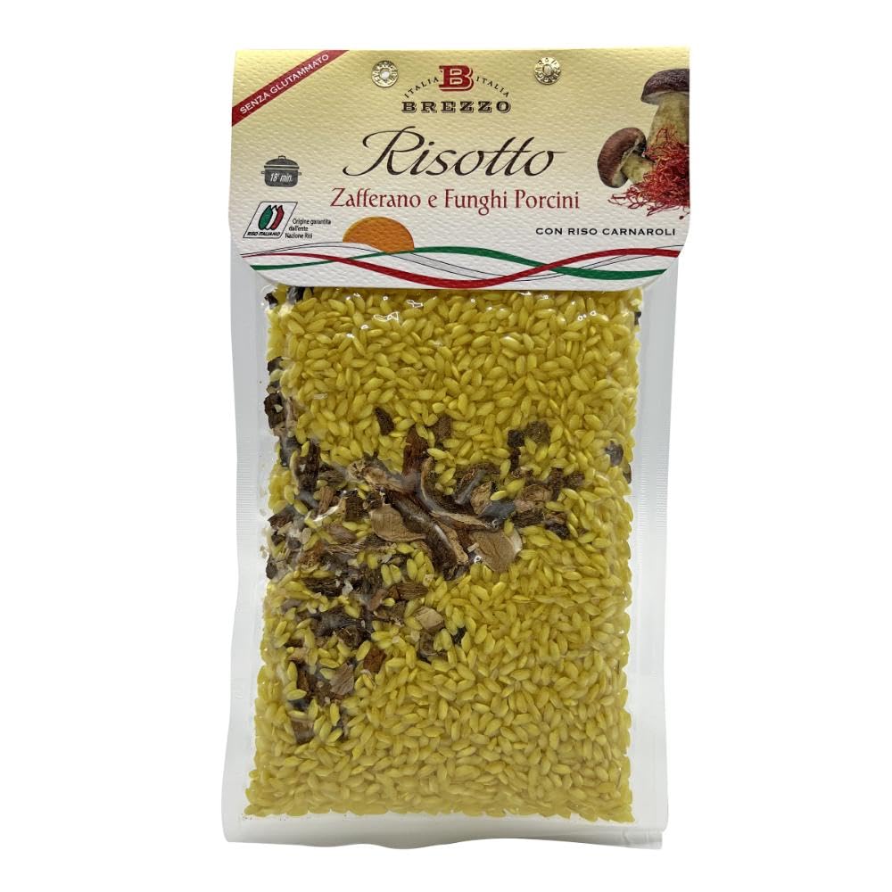 Brezzo Tris Risotti de 300 g aux cèpes Speck, Safran Champignons Cèpes et à la truffe