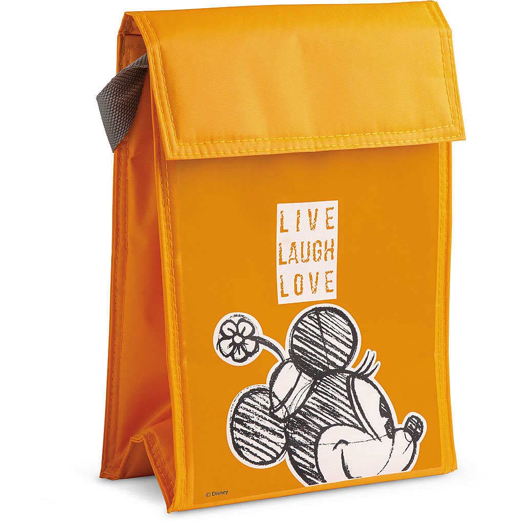 Egan Minnie Live Laugh Love Thermal Bag, Orange, Multi-Colour, Small