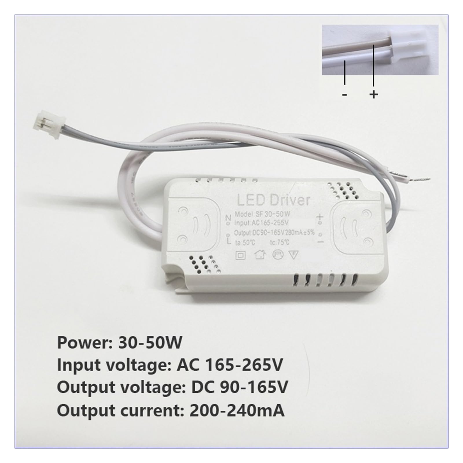 Adattatore Driver LED For Illuminazione AC165-265V Trasformatore Non Isolante For Plafoniera, Sostituzione 8-24W 30-50W 60-80W Alta Affidabilità(30-50W)