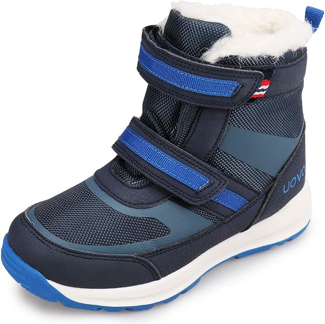 UOVO Boys Winter Boots Unisex-Kids Waterproof Trainers Fashion Walking Shoes Warm Boots Fleece Lining Brown Size 11.5 UK Little Kid to 5 UK Big Kids