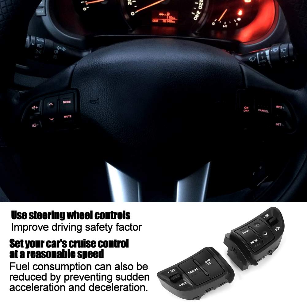 Akozon Boutons de Commande au Volant Bouton Multifonctionnel Interrupteur de Volume Multimédia du Régulateur de Vitesse pour Sportage SL 2010-2015