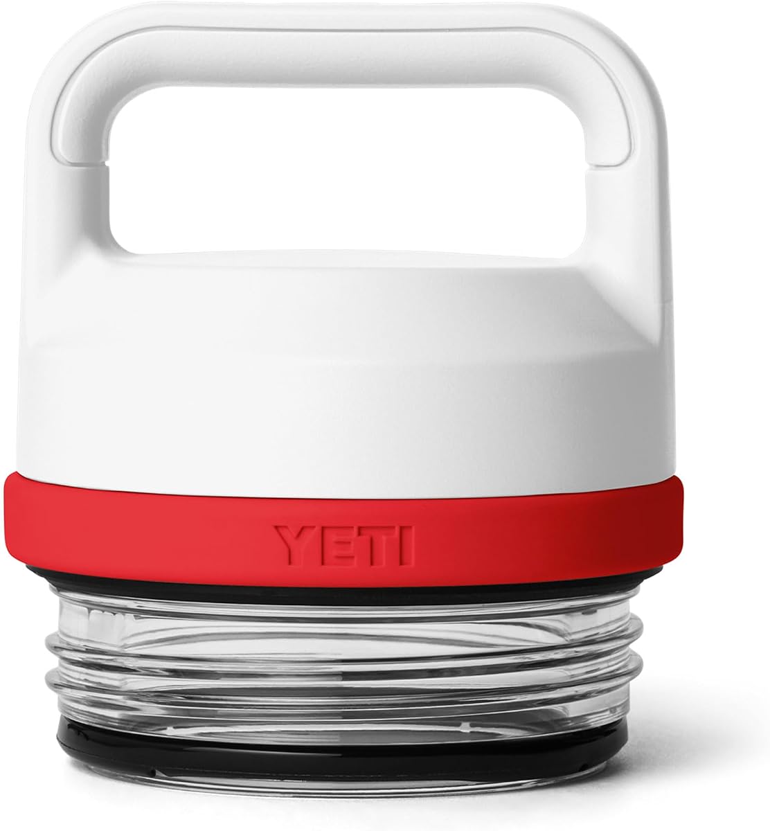 YETI Rambler Botella Chug Cap, Blanco/Rojo Rescate