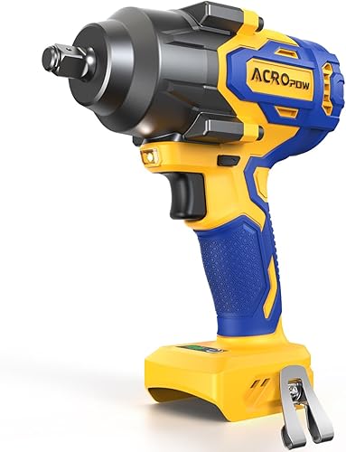 Llave de impacto inalámbrica compatible con batería DEWALT 20V MAX, 1/2 pulgada, pistola de impacto de alto par sin escobillas de 665 pies/libra