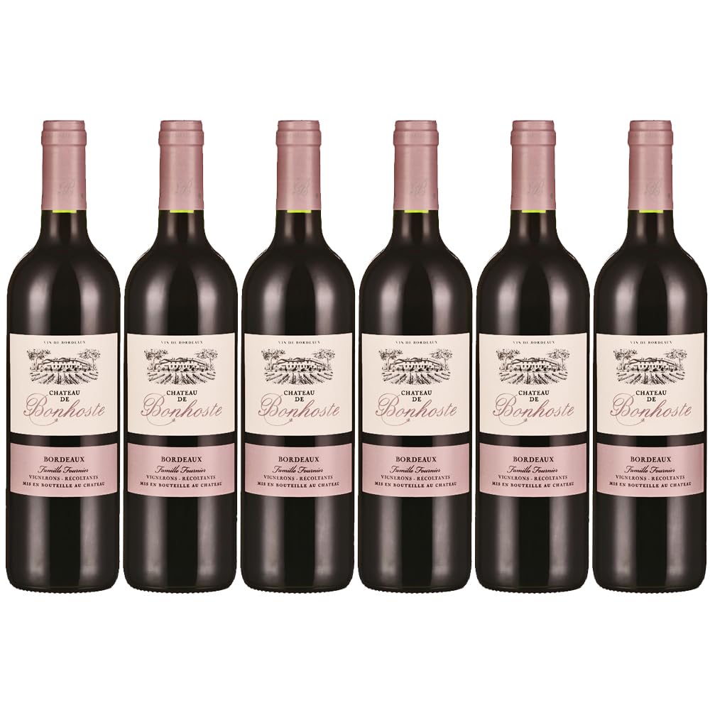 Château de Bonhoste Rouge 2022 AOC Bordeaux Rotwein trocken im 6er Weinpaket (6x0,75l)