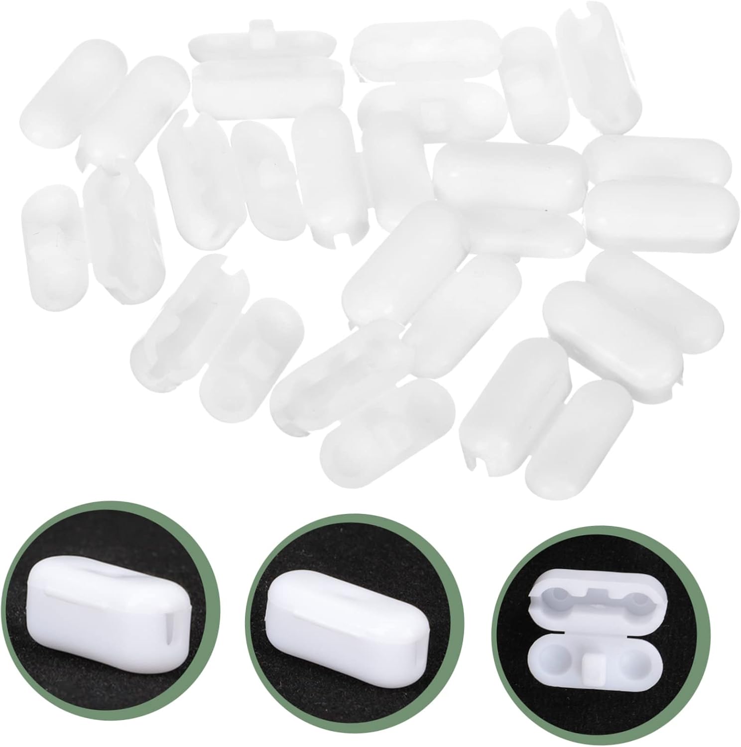 100Pcs Replacement Beaded Roller Chain Connectors for Blinds Pom Material Clips for Window Blind Cord Lightweight Accessories for Roman Roller Blinds