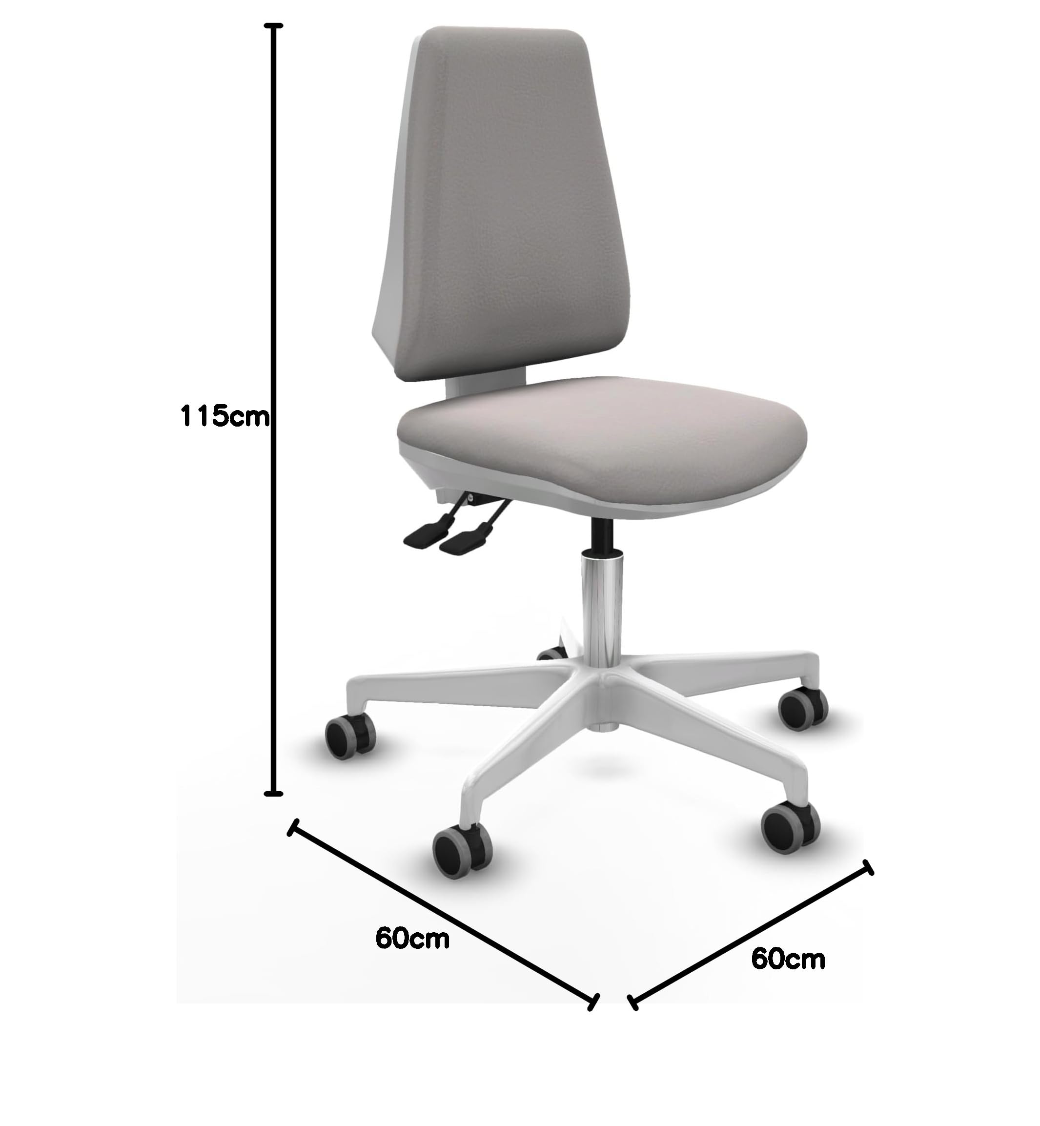 Piqueras y Crespo Silla de Escritorio Elche para 120 kg con Respaldo Regulable en Altura y Mecanismo Asincro, Ideal como Mejor Silla Escritorio Calidad Precio