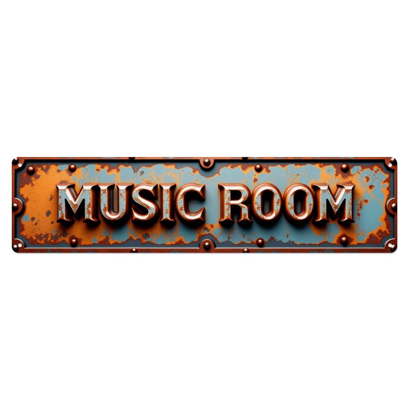 Rusty Metal Sign With Text Vintage Metal Tin Sign Retro Wall Decor for Home Bar Garage Cafe, Indoor & Outdoor Decorative，Metal Poster, 4x16 Inch