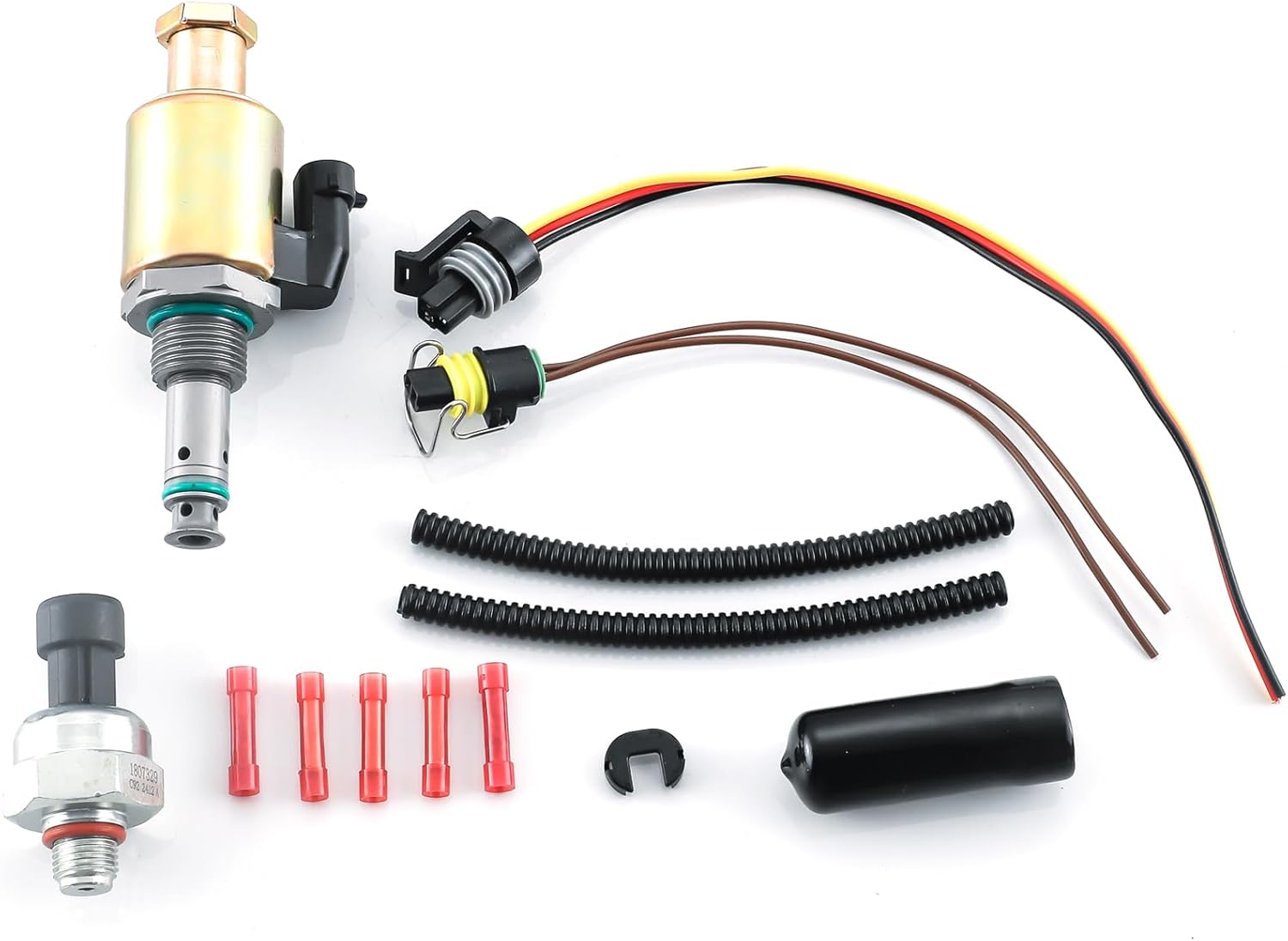 IPR Valve Fuel Injector Pressure Regulator with ICP Sensor for 7.3 Powerstroke Ford F250 F350 F450 F550 F650 F750 E350 E450 E550 F59 Replace F81Z9C968AB F81Z9C968AA 1841086C91 1841217C91