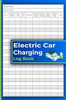 Electric Car Charging Logbook: Record Your EV Charge History & Costs | 120 Pages.