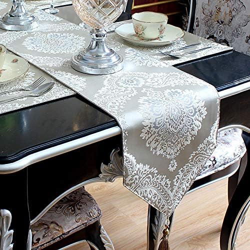 European Modern Cotton Linen Dining Coffee Table Runner Tapestry Cloth With Tassel Beige upstart 30x180cm
