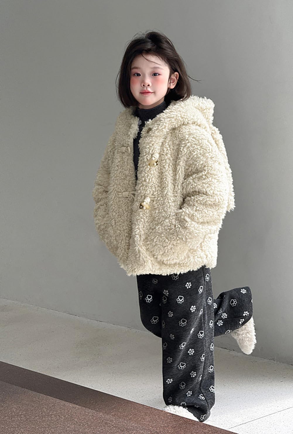 [PeaBaby] ボアジャケット 女の子 アウター キッズ もこもこ ジャケット ボアコート ジャンバー 子供 パーカー 羽織 フ