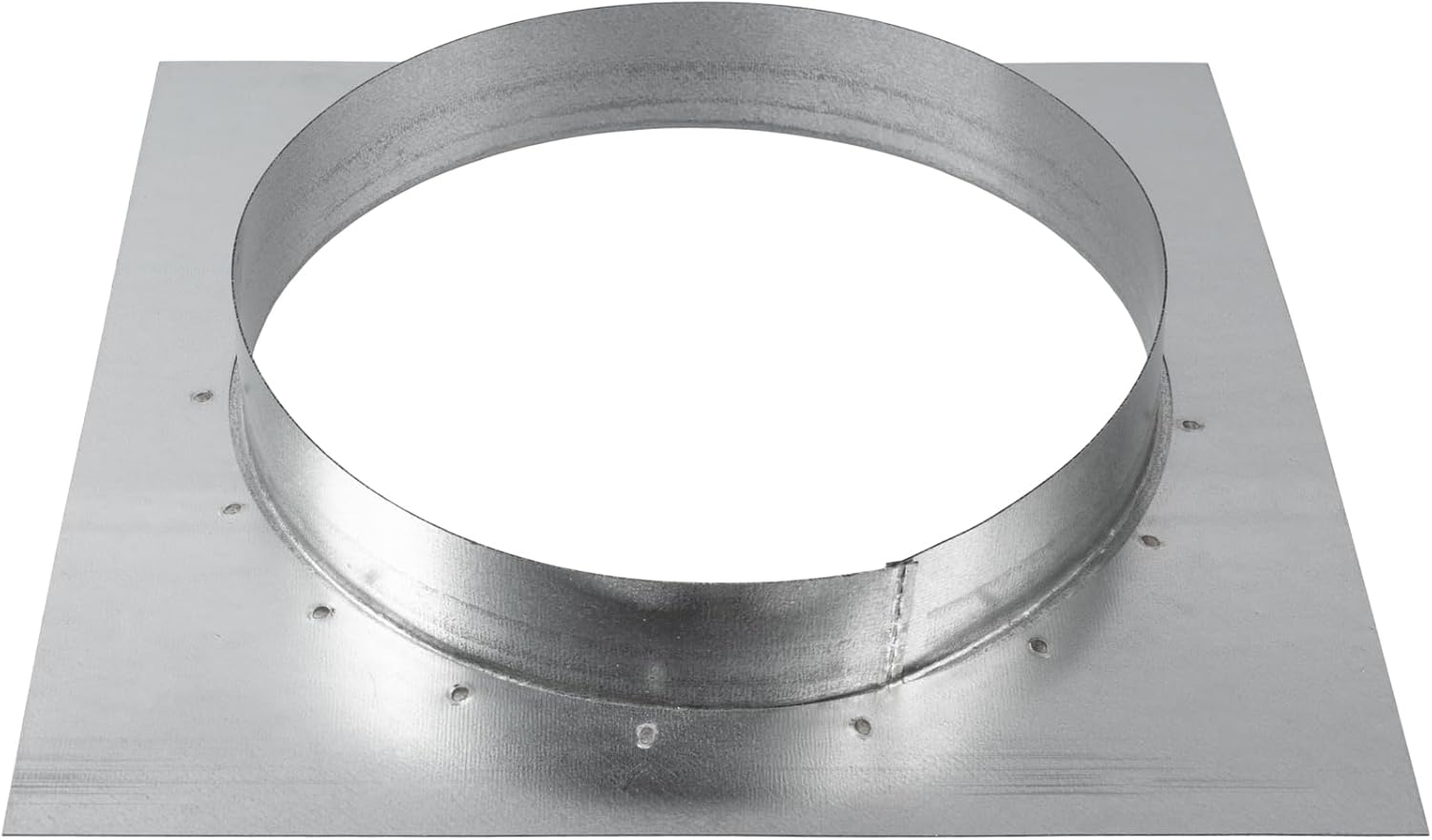 Vent Systems 10" Inch Duct Connector Flange with Square Spigot Wall Plate – Dryer Vent Adapter and Mounting Plate – Ideal for Seamless HVAC Ductwork Connections and Airflow Management