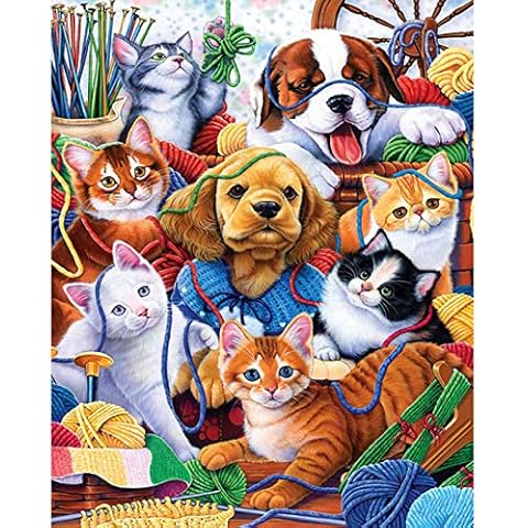 LYDXD Jigsaw Puzzles For Grown Ups Adult Cats And Dogs Children Educational Decompression Decoration Toy 1000pcs Cover
