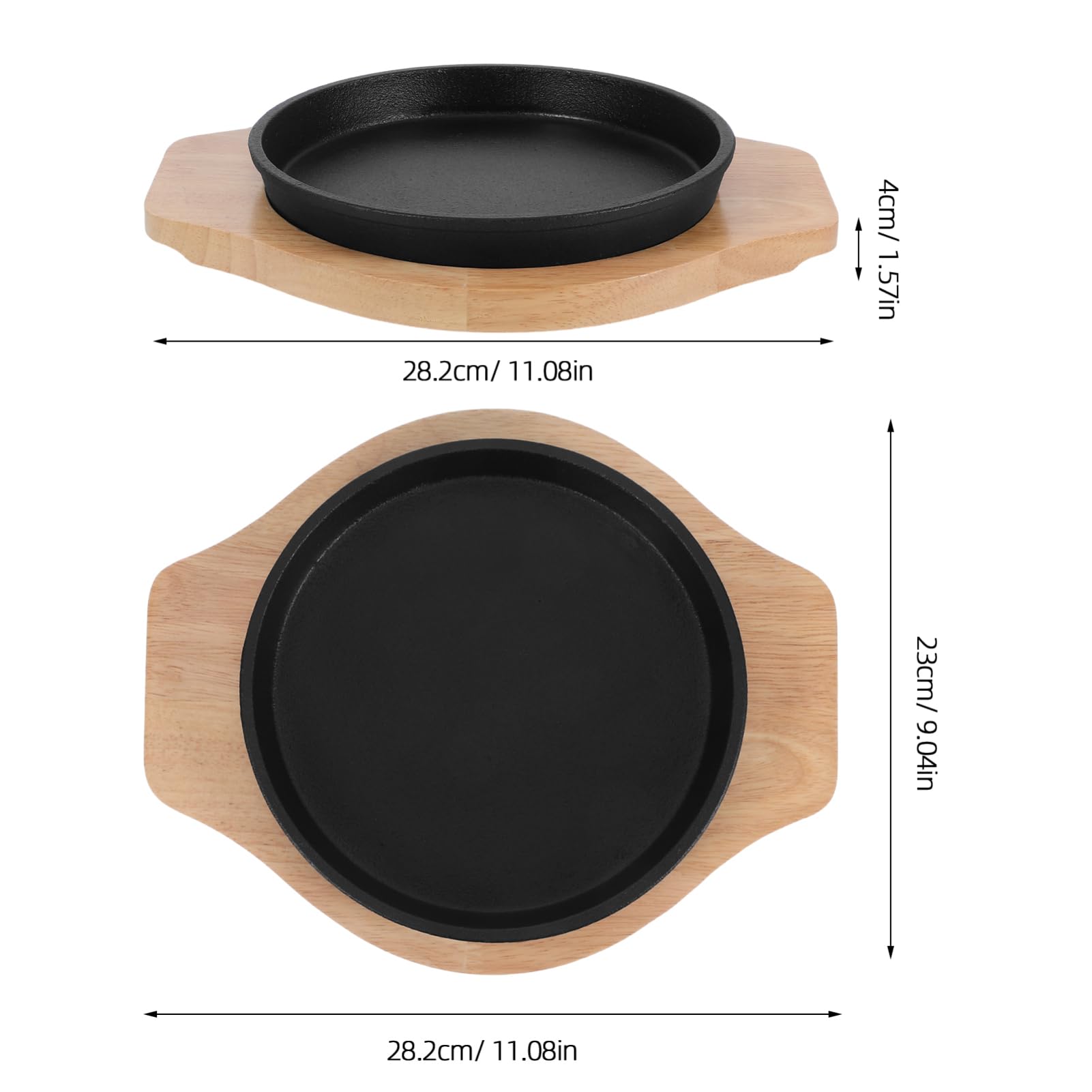 Cabilock Round Grill Skillet with Base for Indoor Cooking Versatile Household Grill Plate for Meats and Vegetables Easy to Clean and Heat Evenly