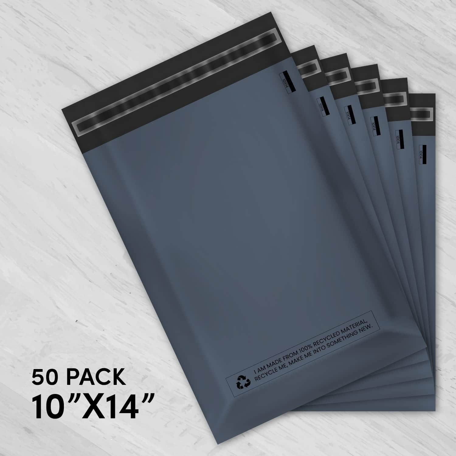 DVIVA 50 Grey Postage Bags 10"x14" (254 X 354mm) Waterproof and Tear-Proof Mailing Parcel Bags, 10x14 pack of 50 - Image 3