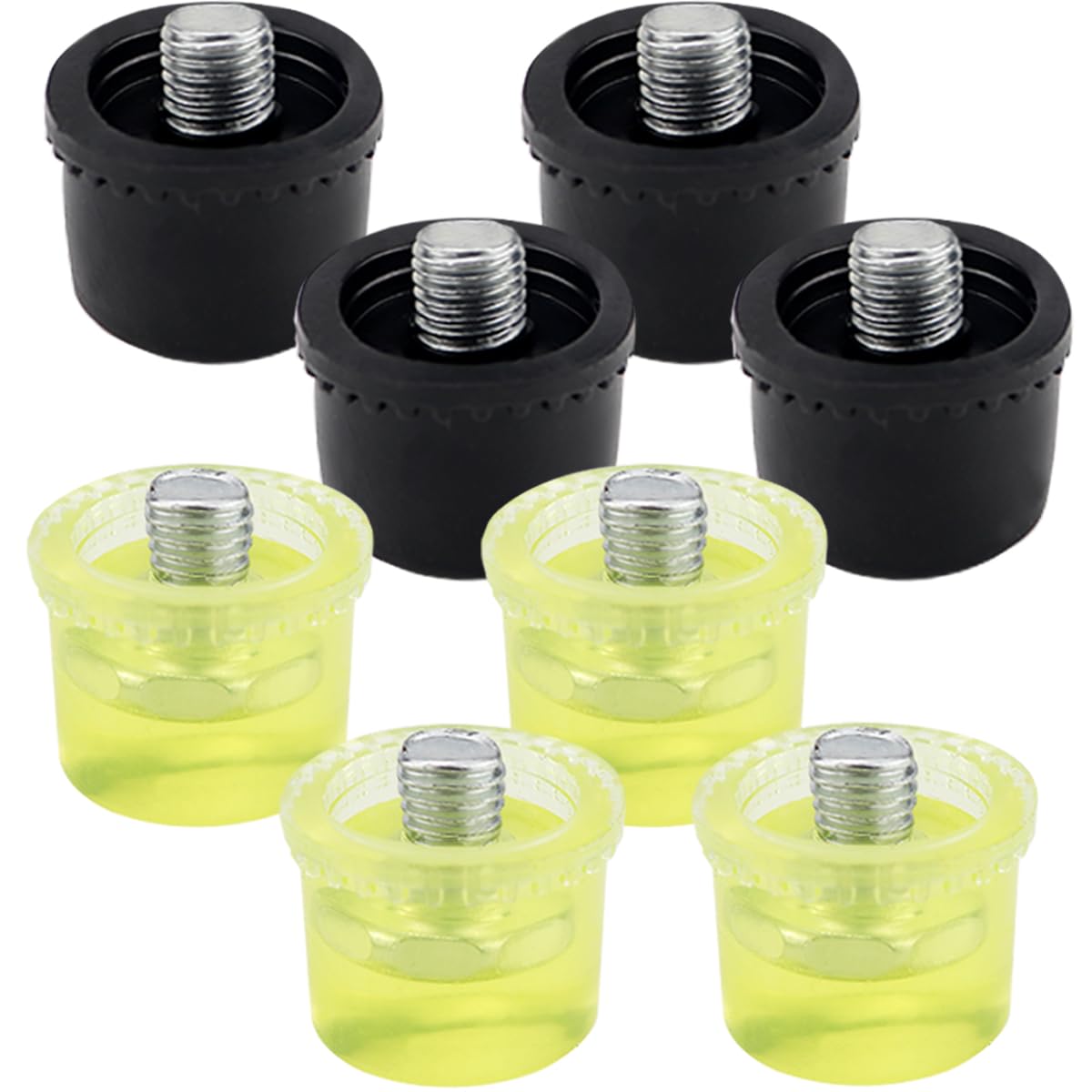 8 Pcs Rubber Hammer Replacement, Rubber Striking Head, Mallet Head Tips Set for Rubber Hammer (35mm)