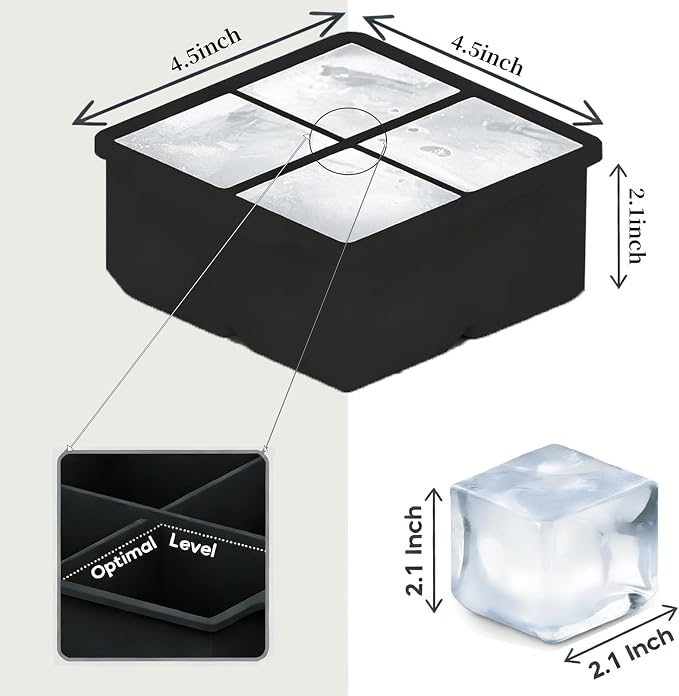 Molde de Silicone para Cubos de Hielo 2 pulg con Tapa miniatura 3
