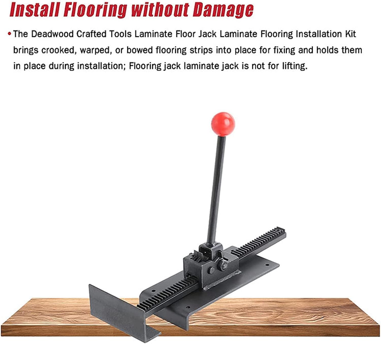 Hardwood Plank Jack Carbon Steel Laminate Flooring Installation Jack Tool, Holds Strips Tight, No Nails or Pry Bars, Under Cabinet Installation, Home and Office Decoration
