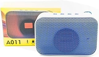 مكبر صوت لاسلكي محمول A011، تصميم شبكي مدمج، ازرق