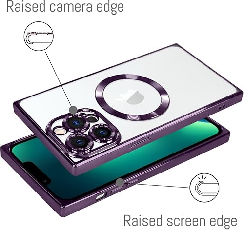 Miniatura 5 de LSL Funda para iPhone 13 Pro Max compatible con MagSafe TPU suave parachoques anticaídas, antiarañazos, a prueba de golpes, delgada, chapado de