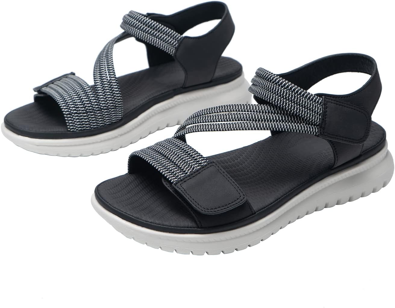 Artykey Women's Athletic Hiking Sandals 4CM Heel Lightweight Outdoor Sport Walking Sandals Fashion Comfortable Water Shoes