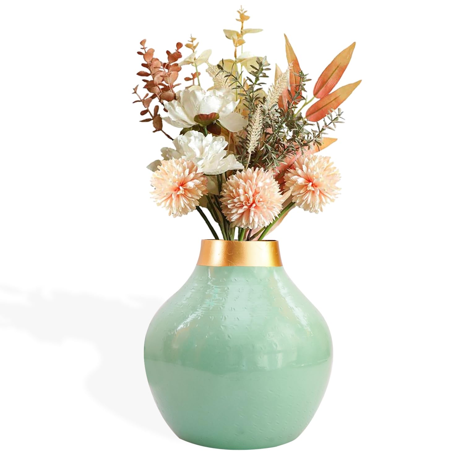 Ekhasa Unbreakable Metallic Gold Flower Vase for Home Decor | Aesthetic Flower Vase Gift for Weddings, Housewarmings, Parties & Gatherings | Decorative Metal Vase for Living Room, Dining Table, Office (B0CX929C9X) Amazon Price History, Amazon Price Tracker
