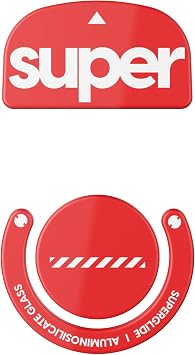Pulsar Gaming Gears Superglide2 Type-C Skates for GPro X Superlight, Red | Micro-Textured Control Surface, Smooth Glide, Precise Stopping Control, Durable Aluminosilicate Glass, Rounded Edges