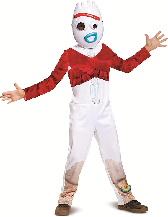 Disguise Disney Pixar Forky Toy Story 4 Costume, White, Medium 7-8