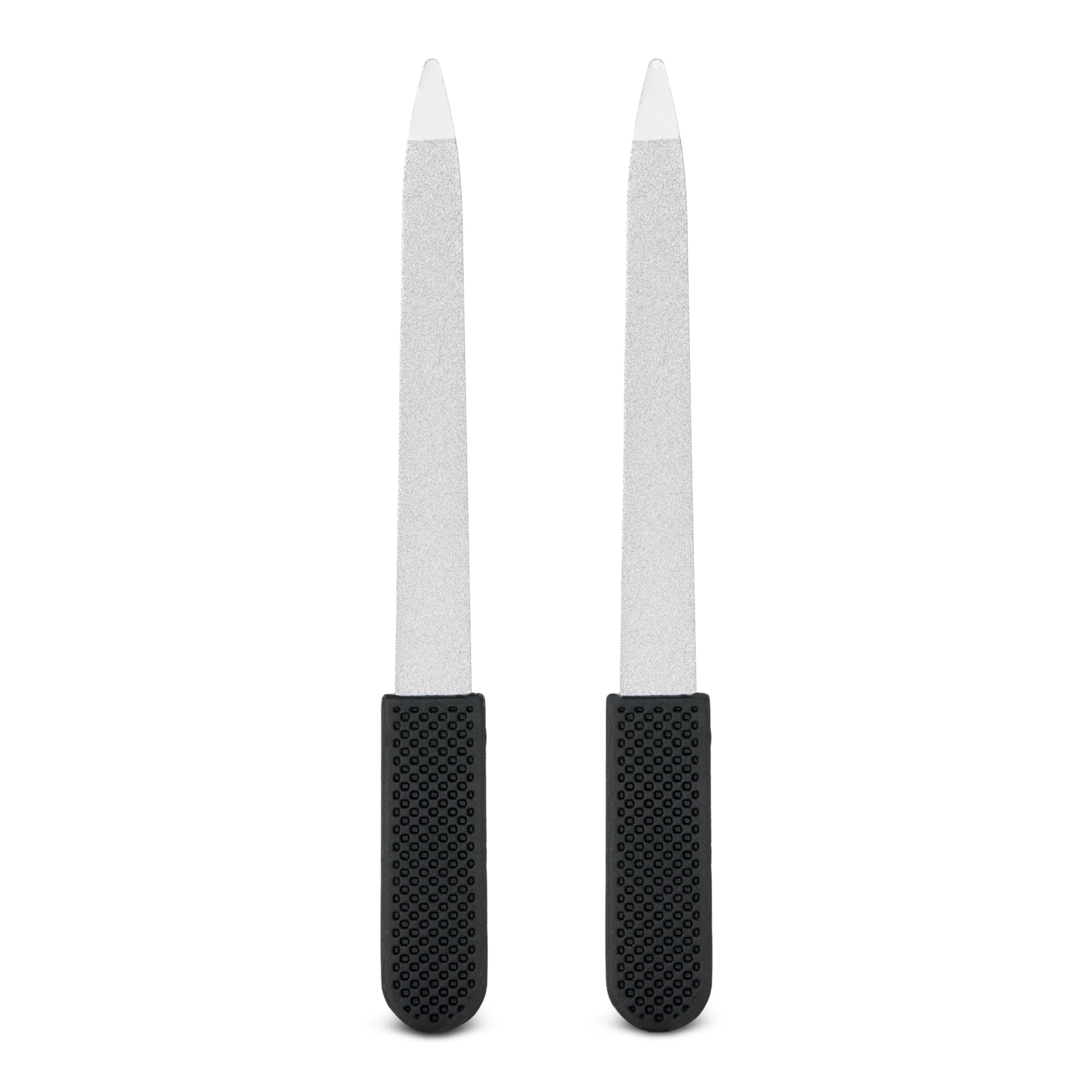 Amazon Basics Nail File for Shaping Nails with Comfort Grip Handle, 2-Pack