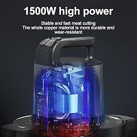 SOKANY 1500W Elektromos Aprító 8L Rozsdamentes Acél Tállal - 3 Sebességű Konyhai Robotgép 6 Pengével Húshoz, Hagymához, Gyümölcshöz, Zöldség 3