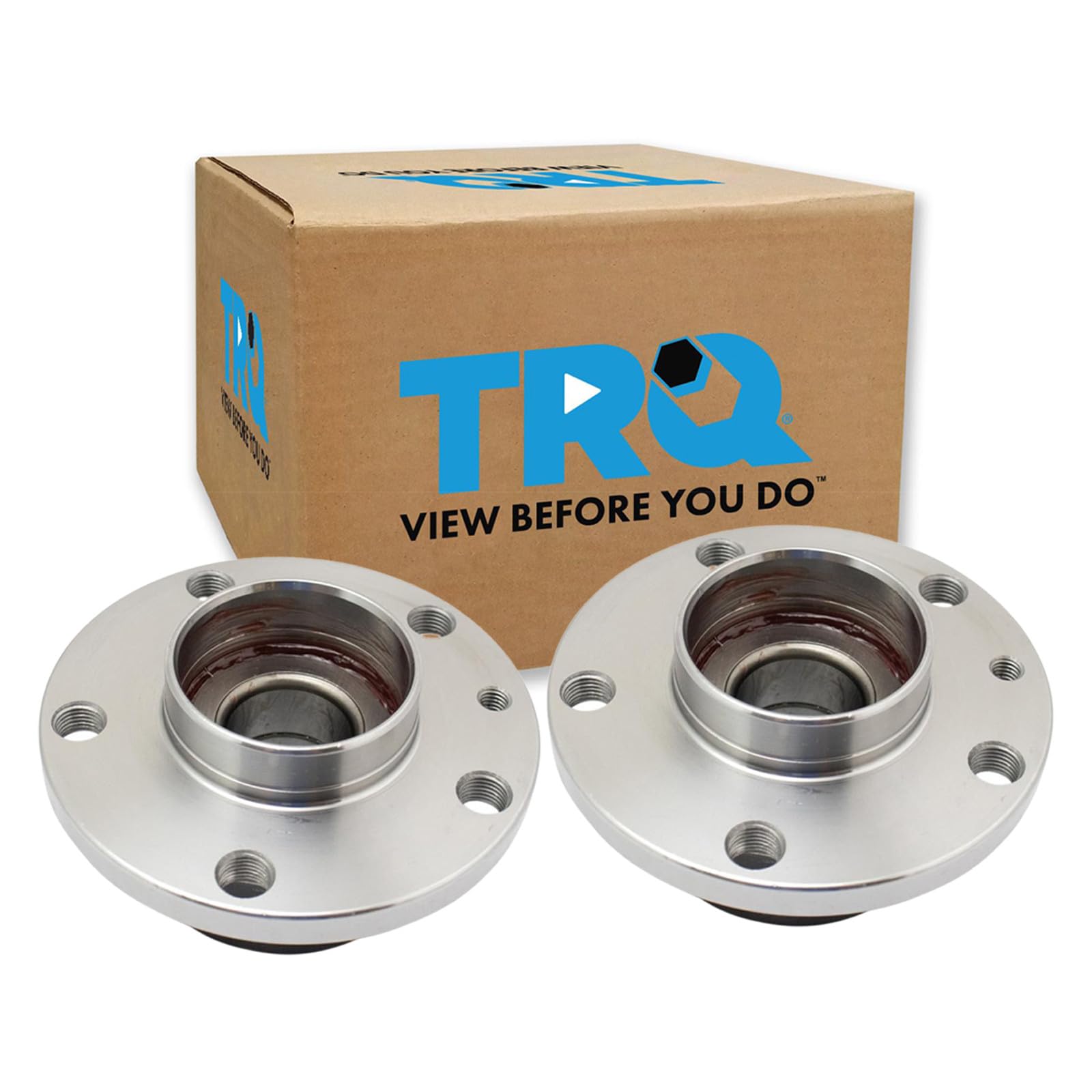 TRQ Rear Left and Right Wheel Bearing and Hub Assembly Set 2 Piece