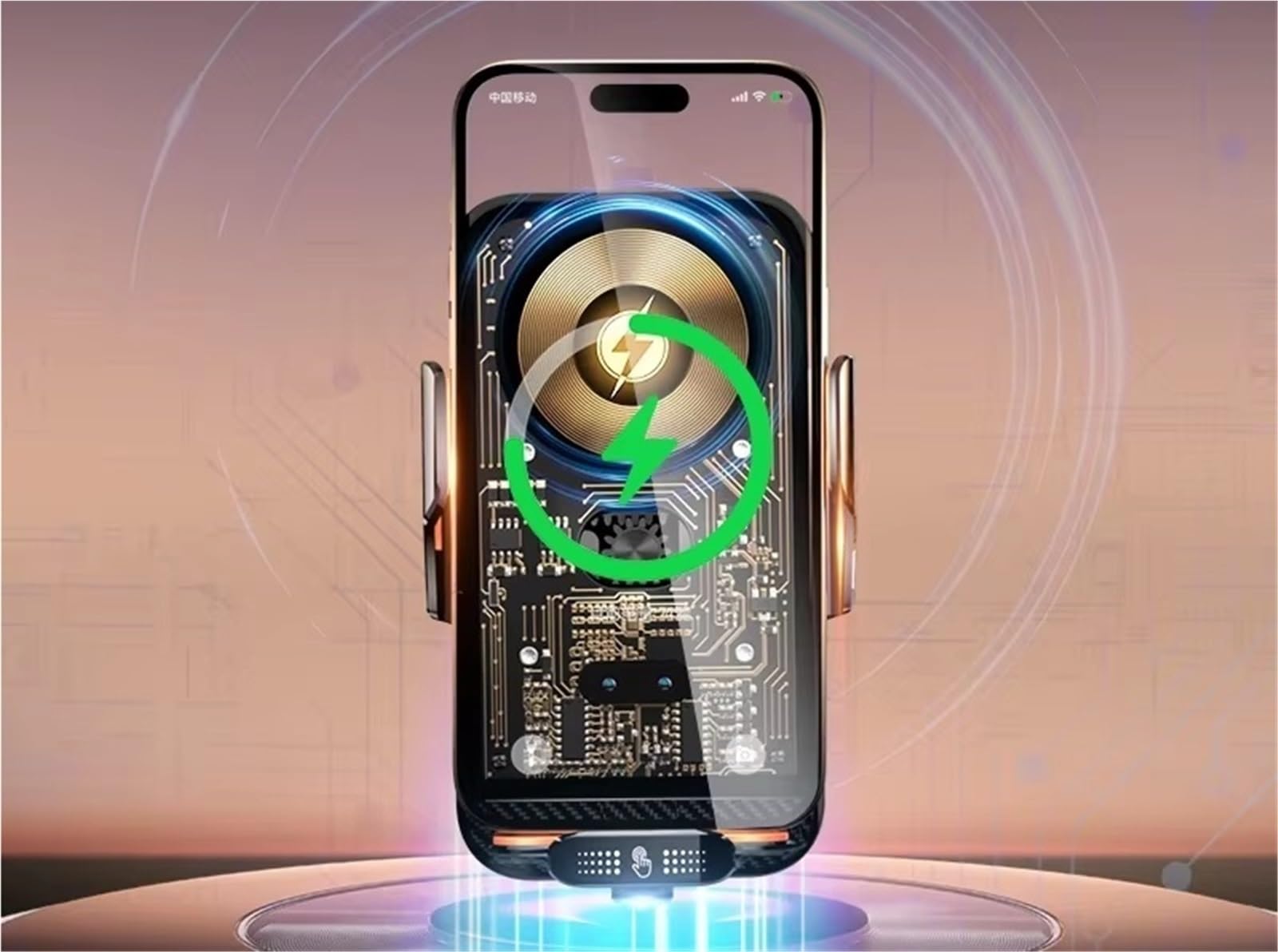 Per Iphone Universale Auto Telefono Supporto 66w Caricabatterie Wireless Cellulare Auto Telefono Culla Intelligente Infrarosso Aria Sfiato Clip Porta Cellulare Auto