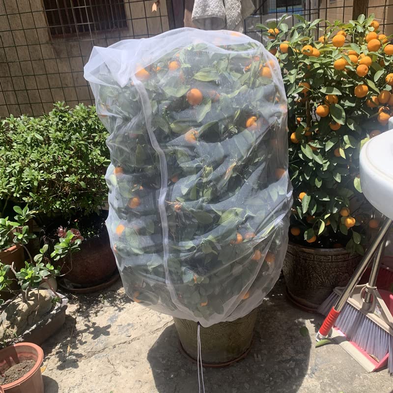 Rete protettiva per alberi da frutto con coulisse, 2/4 pezzi, rete per piante, pomodoro, mirtillo, cespugli, copertura per piante da giardino, per verdure, frutta, alberi piccoli (4,1 x 1,2 m