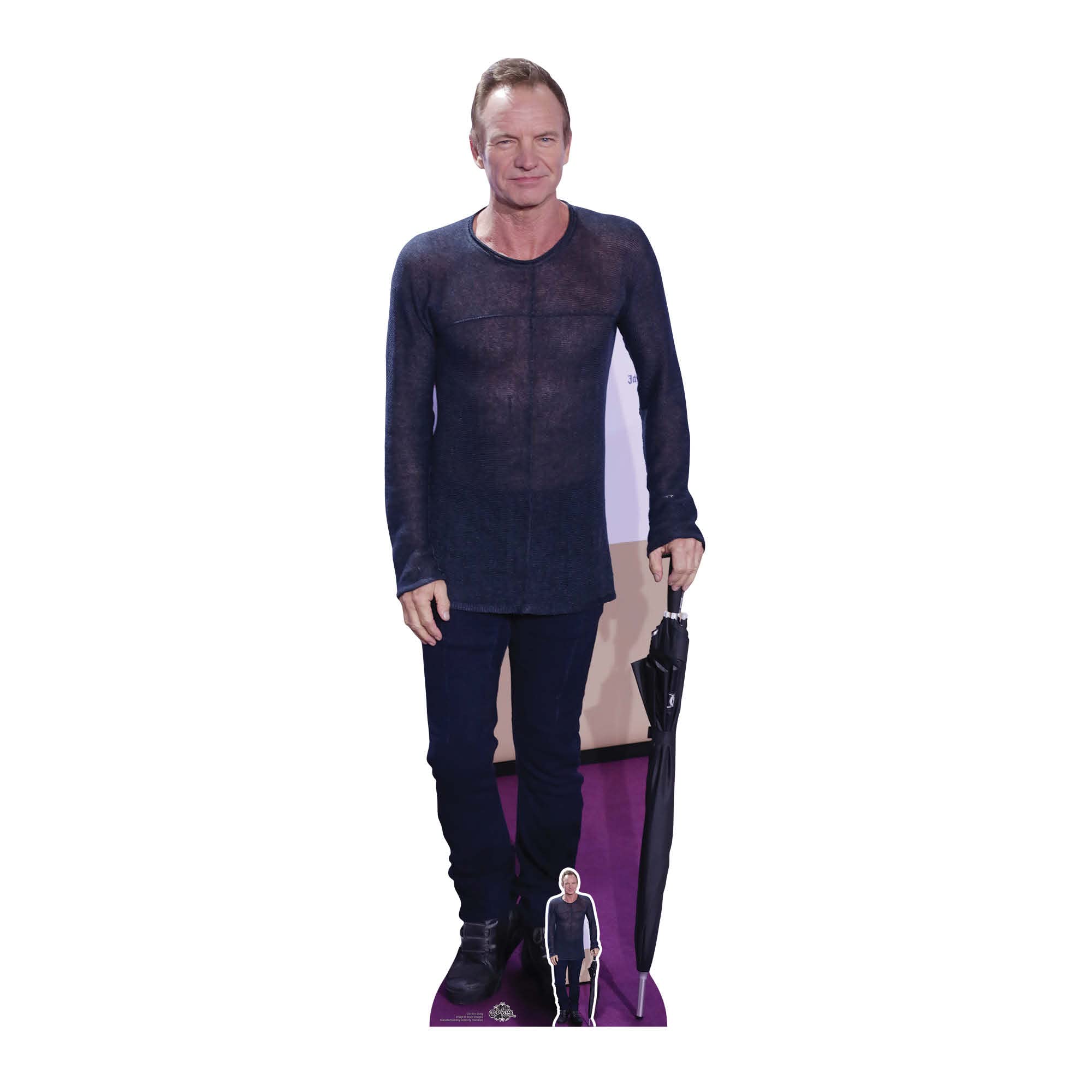 Star Cutouts Sting Cs1031 Lifesize Cardboard Cutout With Mini Pop Star