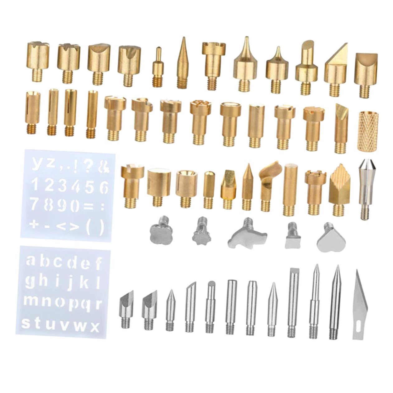 Operitacx 57-pc Soldering Tip Set Pen Tool for Pyrography Wood Burning Engraving Carving Kit