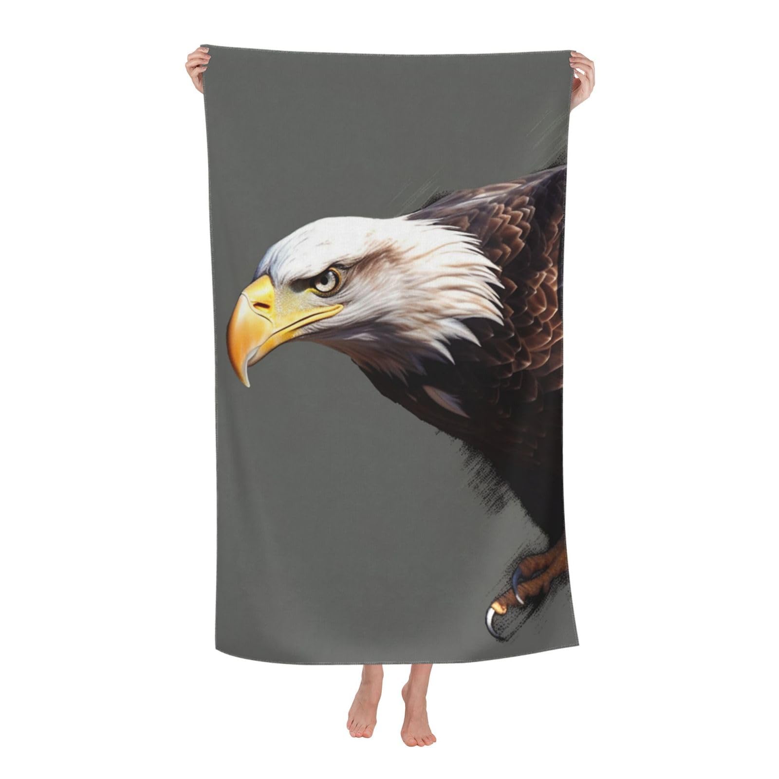HLBSDM Eagle Beach Towel 52 x 32 in Vacation Essentials Quick Dry Sand Free Pool Swim Towel Super Absorbent Bath Towels Oversized Gym Towels Travel Blanket Gift
