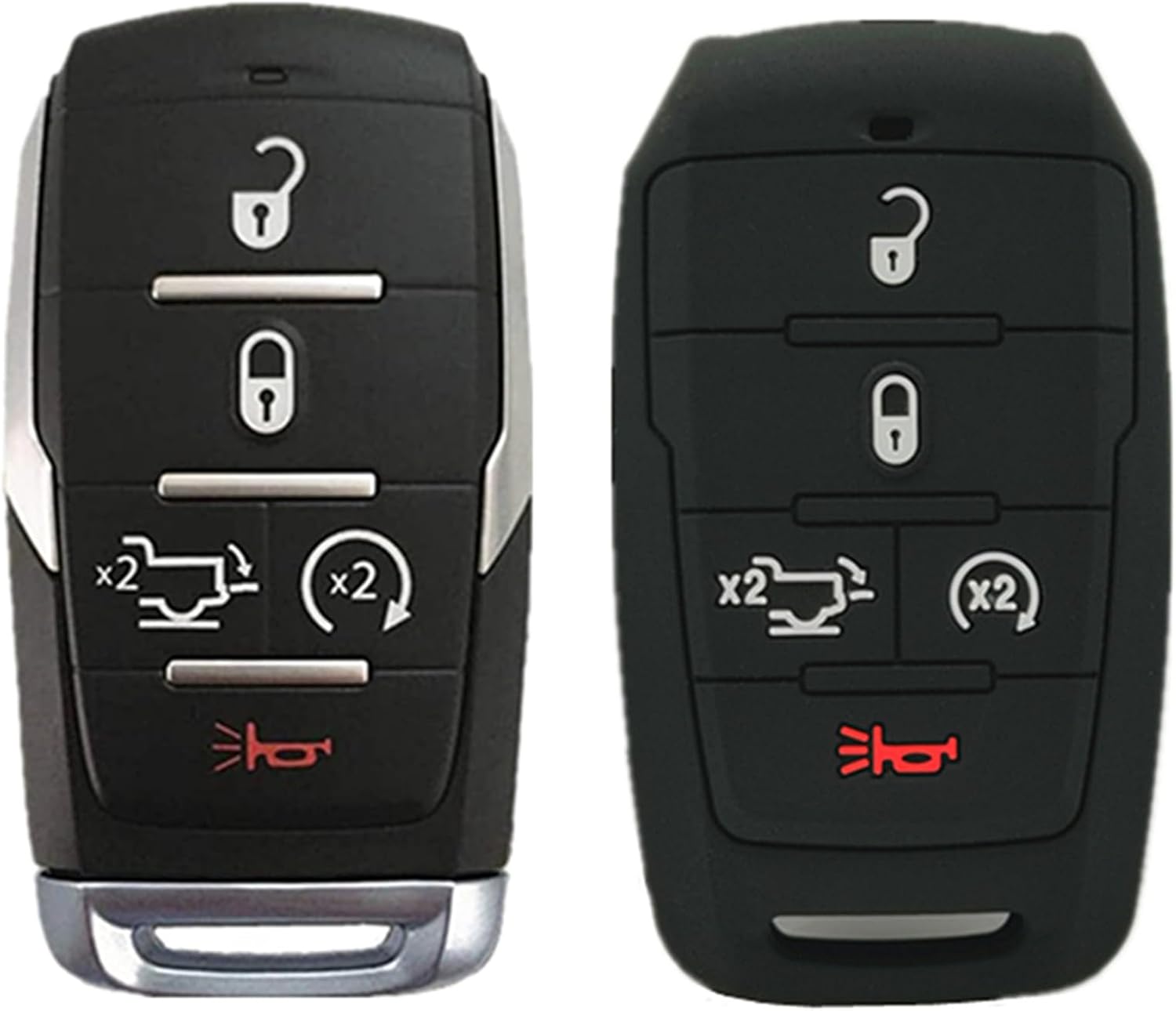 KAWIHEN Key Fob Shell Replacement for 2019 2020 2021 2022 2023 Ram 1500 Key Fob OHT