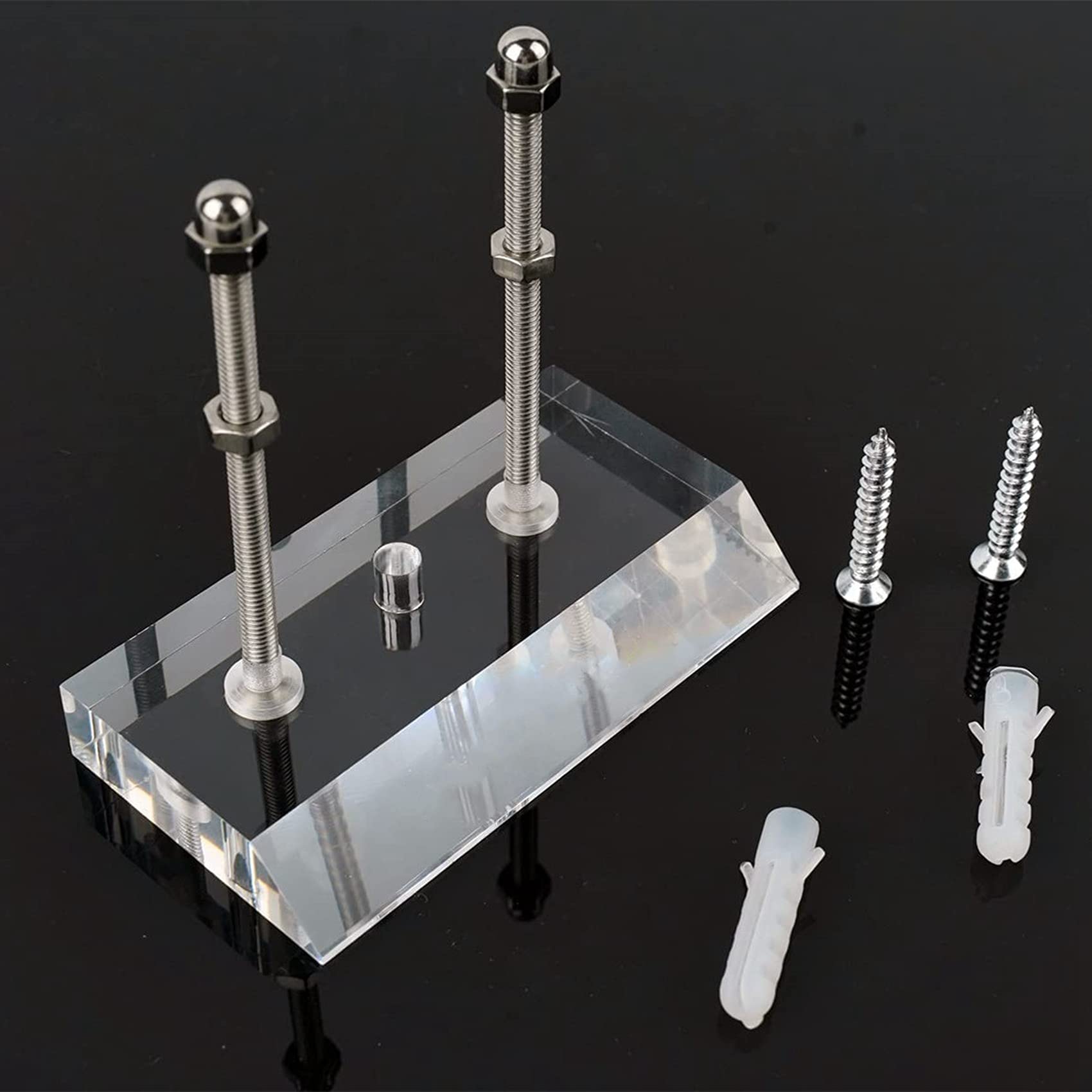 Set di supporti da parete per skateboard, per interni, in acrilico, per skateboard, supporto da parete, trasparente